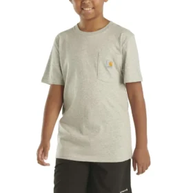 Camiseta infantil de manguitos cortos con bolsillo (niños pequeños/niños/jóvenes)