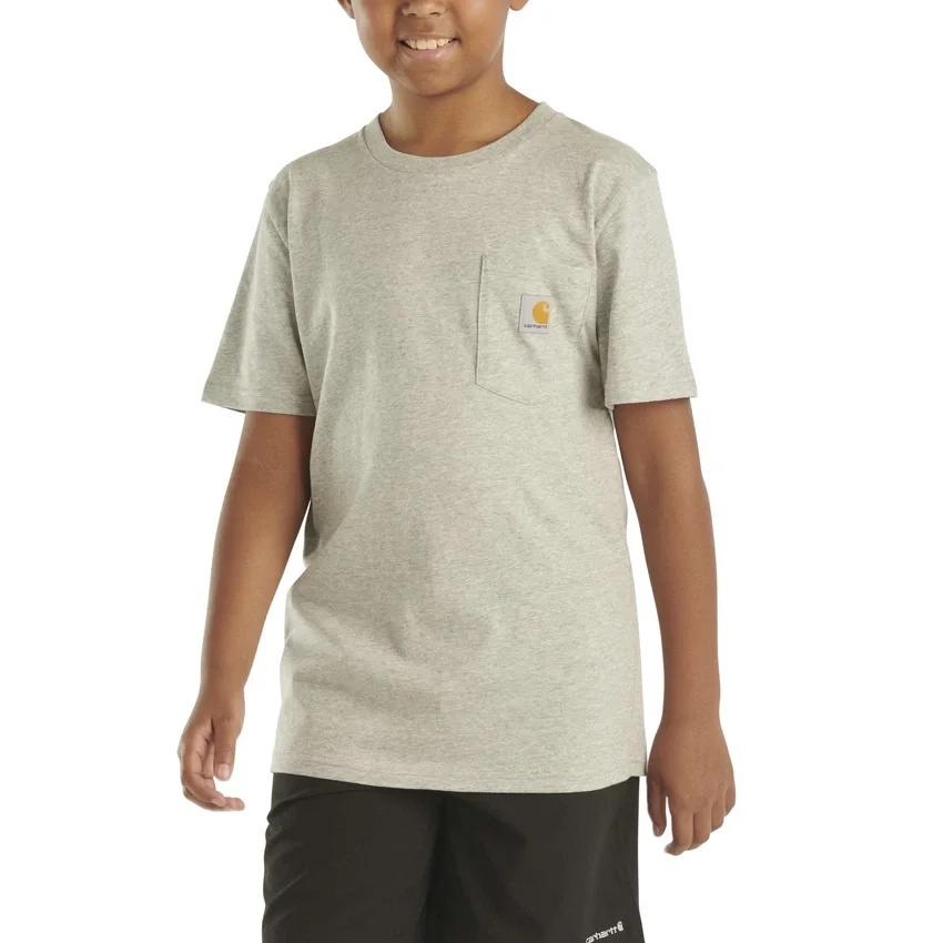 Camiseta infantil de manguitos cortos con bolsillo (niños pequeños/niños/jóvenes)
