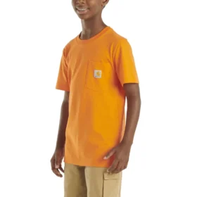 Camiseta infantil de manguitos cortos con bolsillo (niños pequeños/niños/jóvenes)