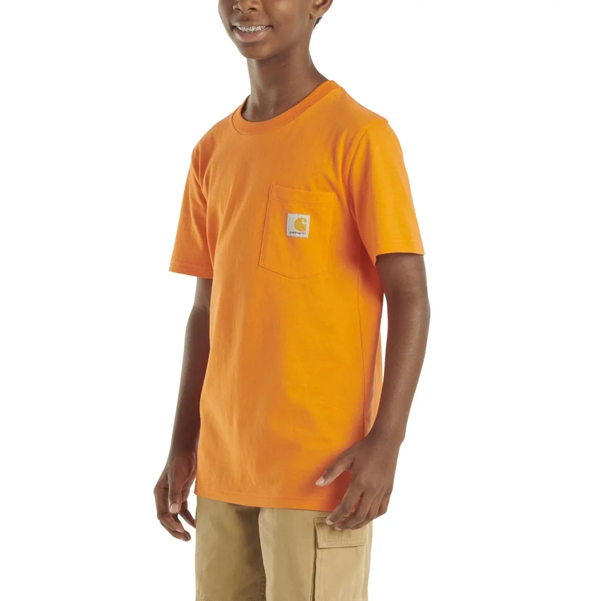 Camiseta infantil de manguitos cortos con bolsillo (niños pequeños/niños/jóvenes)