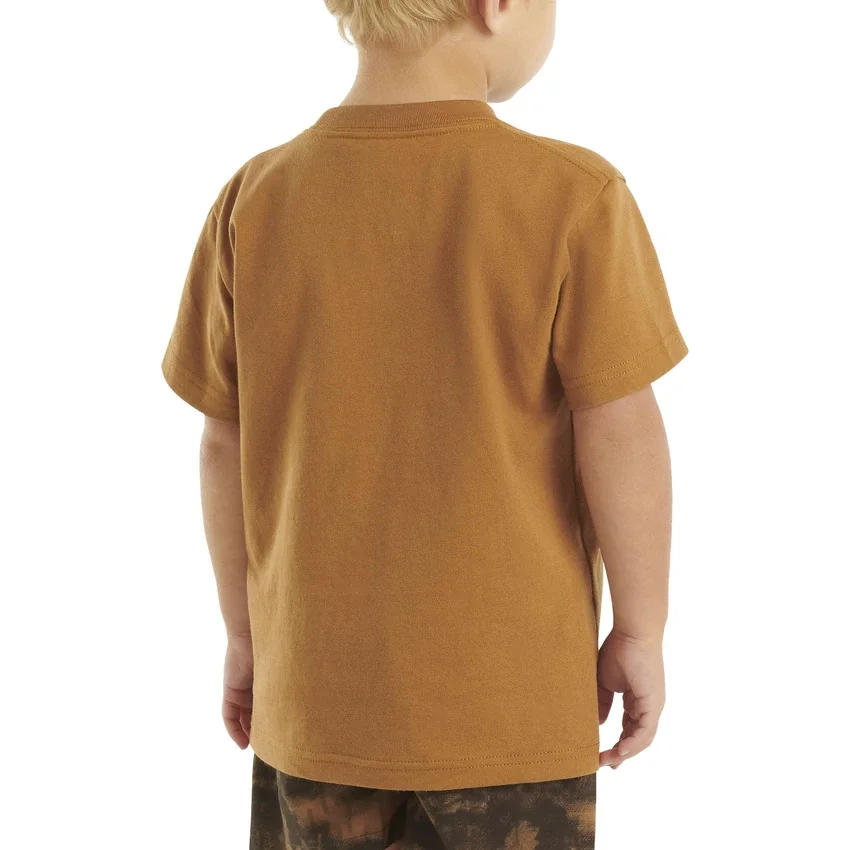 Camiseta infantil de manguitos cortos con bolsillo (niños pequeños/niños/jóvenes)