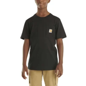 Camiseta infantil de manguitos cortos con bolsillo (niños pequeños/niños/jóvenes)