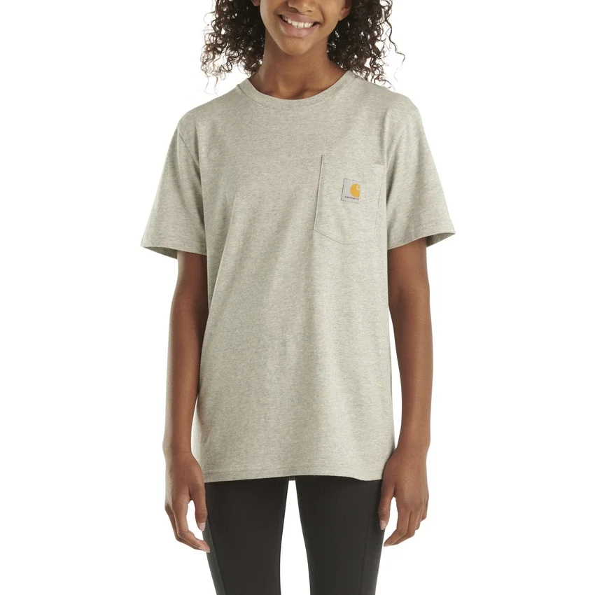 Camiseta infantil de manguitos cortos con bolsillo (niños pequeños/niños/jóvenes)