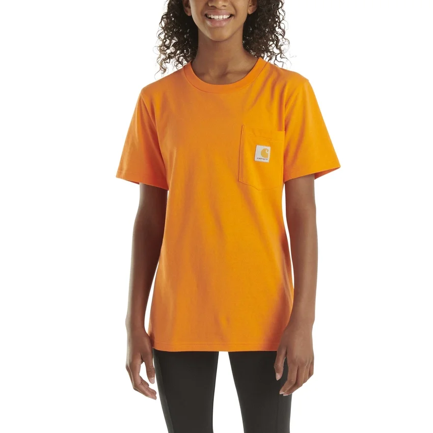 Camiseta infantil de manguitos cortos con bolsillo (niños pequeños/niños/jóvenes)
