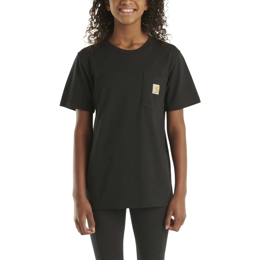 Camiseta infantil de manguitos cortos con bolsillo (niños pequeños/niños/jóvenes)