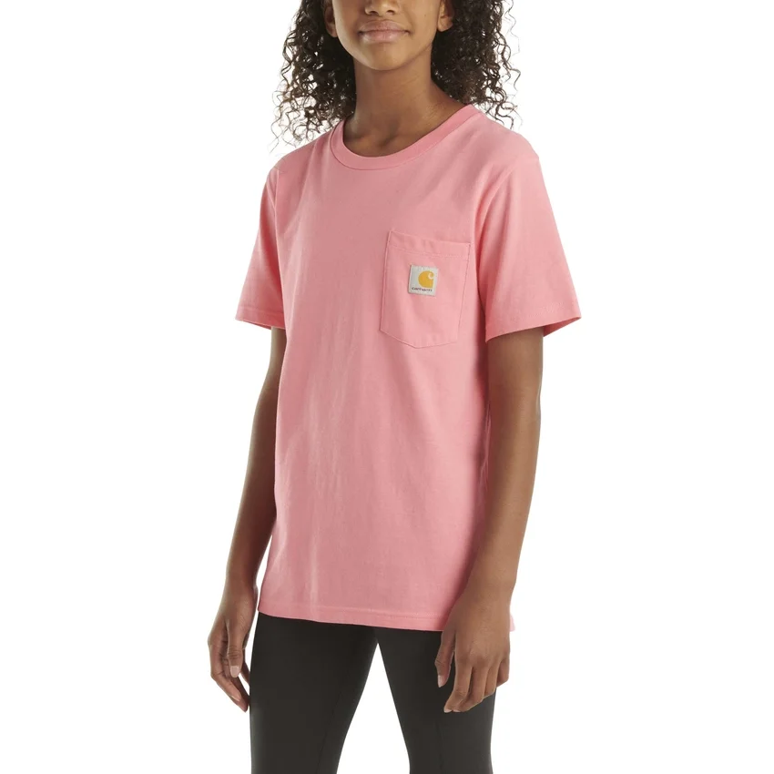 Camiseta infantil de manguitos cortos con bolsillo (niños pequeños/niños/jóvenes)