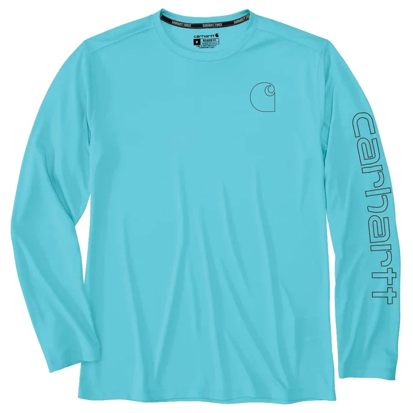 Camiseta ligera de manguitos largos para hombre Force Sun Defender con protección UPF 50+ y tecnología de absorción de la humedad - Camisas de protección solar