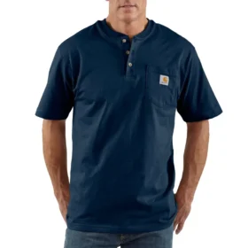 Camiseta panadera de hombre Dearborn, corte holgado y tejido grueso, con bolsillo