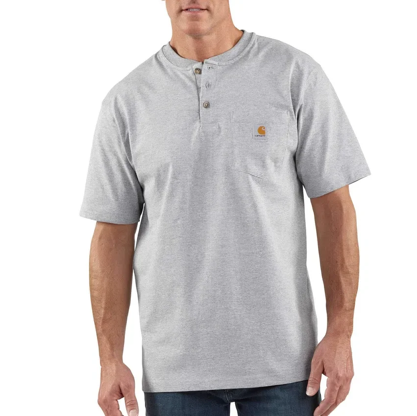 Camiseta panadera de hombre Dearborn, corte holgado y tejido grueso, con bolsillo