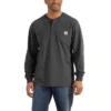 Camiseta panadera de manga larga con bolsillo para hombre, corte holgado y tejido grueso, modelo Dearborn
