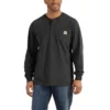 Camiseta panadera de manga larga con bolsillo para hombre, corte holgado y tejido grueso, modelo Dearborn