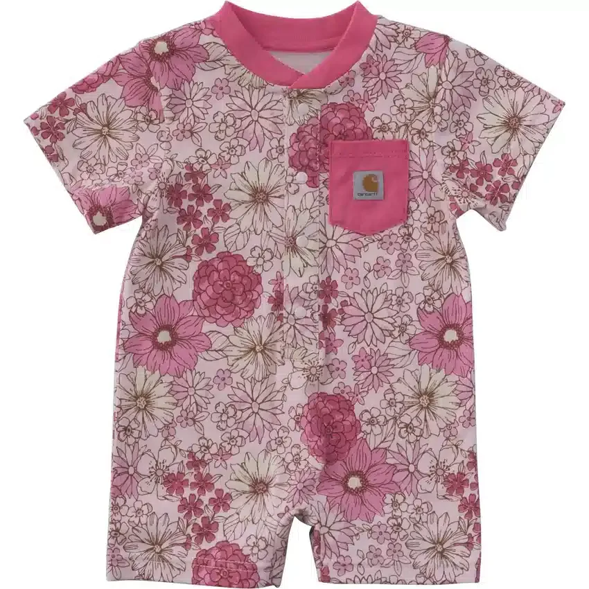 Camiseta panadera de manguitos cortos con bolsillo para niña (bebé)