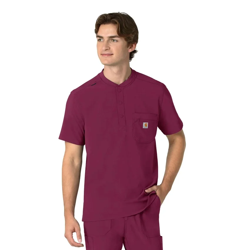 Camiseta panadera Henley para hombre Force Cross-Flex