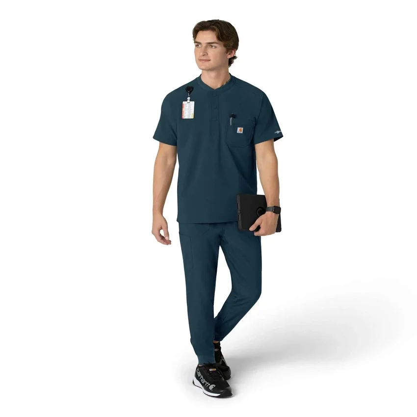 Camiseta panadera Henley para hombre Force Cross-Flex