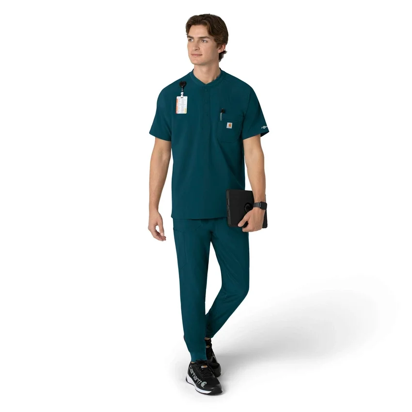 Camiseta panadera Henley para hombre Force Cross-Flex