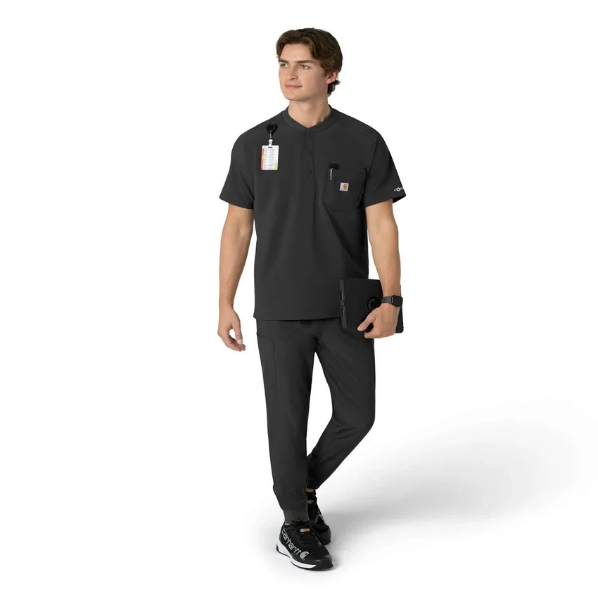 Camiseta panadera Henley para hombre Force Cross-Flex