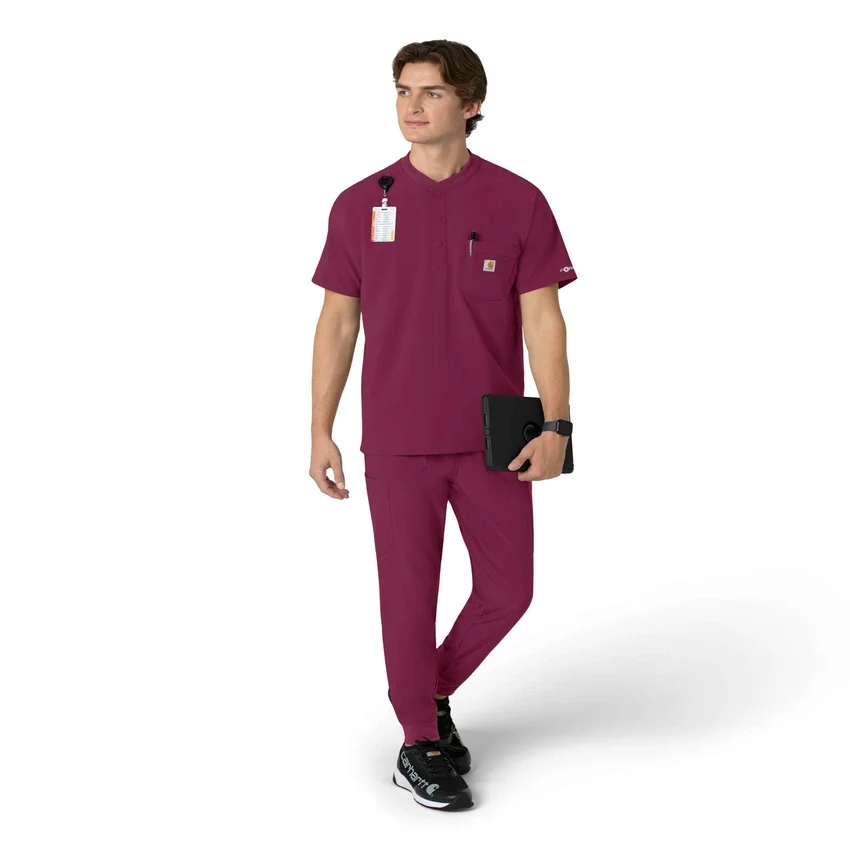 Camiseta panadera Henley para hombre Force Cross-Flex