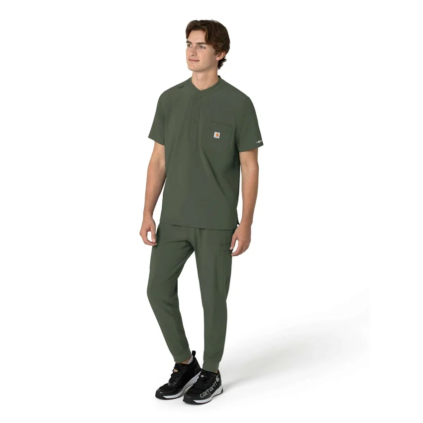 Camiseta panadera Henley para hombre Force Cross-Flex