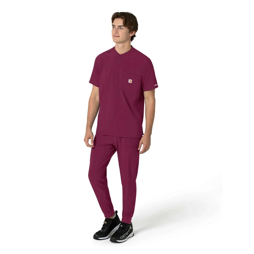 Camiseta panadera Henley para hombre Force Cross-Flex