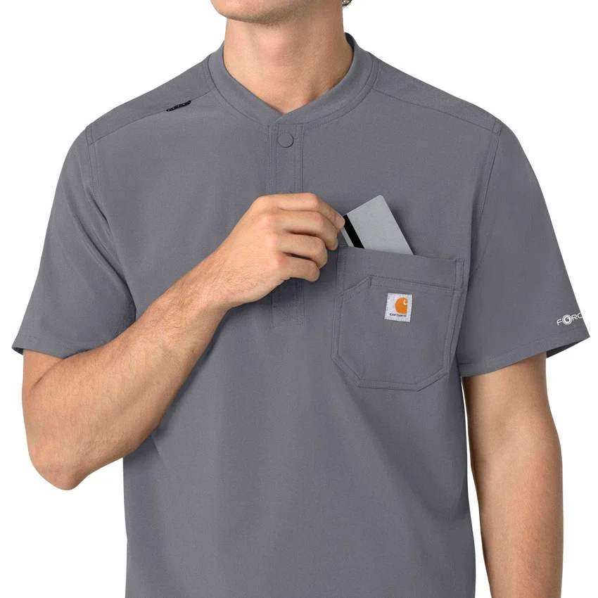 Camiseta panadera Henley para hombre Force Cross-Flex