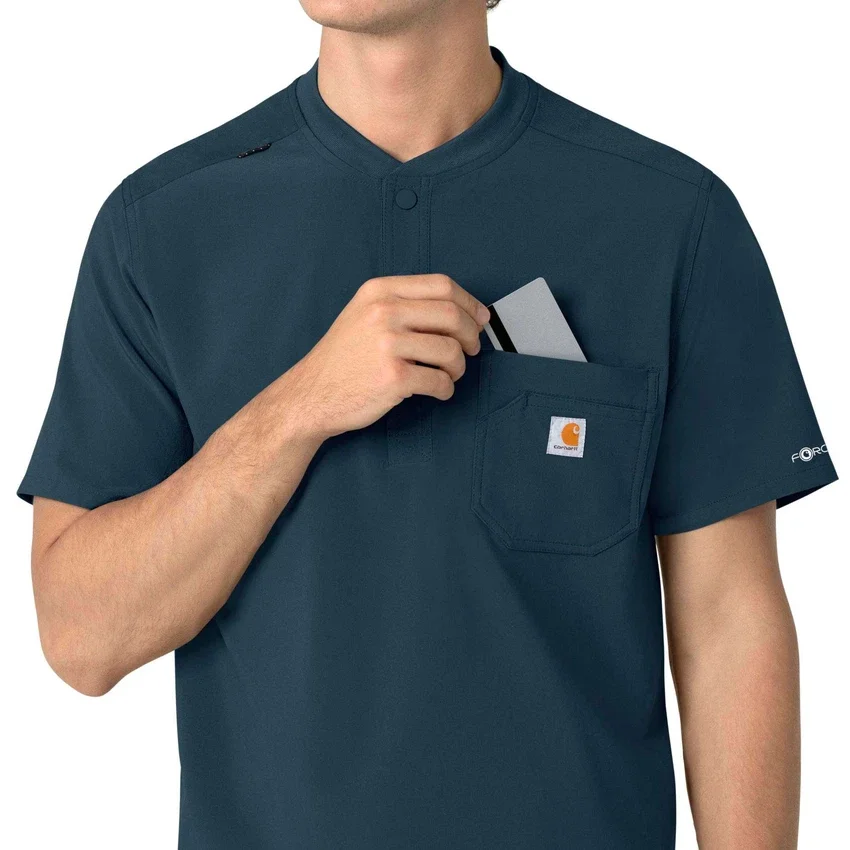 Camiseta panadera Henley para hombre Force Cross-Flex