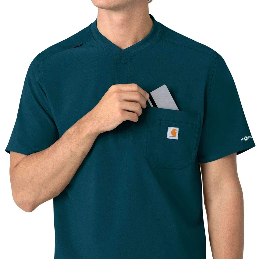 Camiseta panadera Henley para hombre Force Cross-Flex