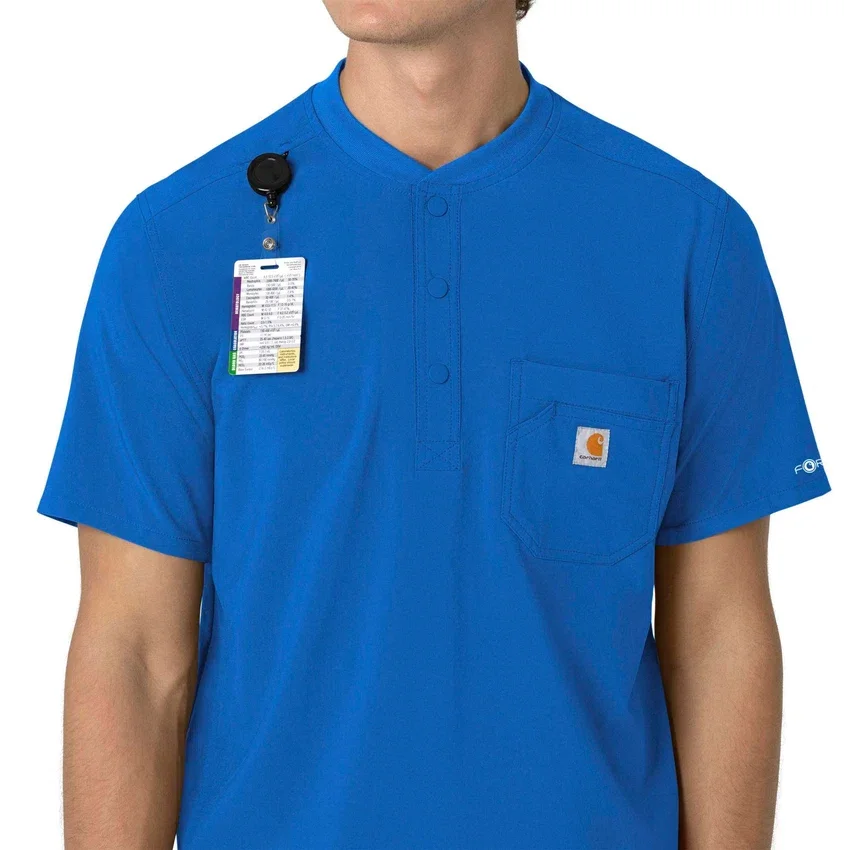 Camiseta panadera Henley para hombre Force Cross-Flex