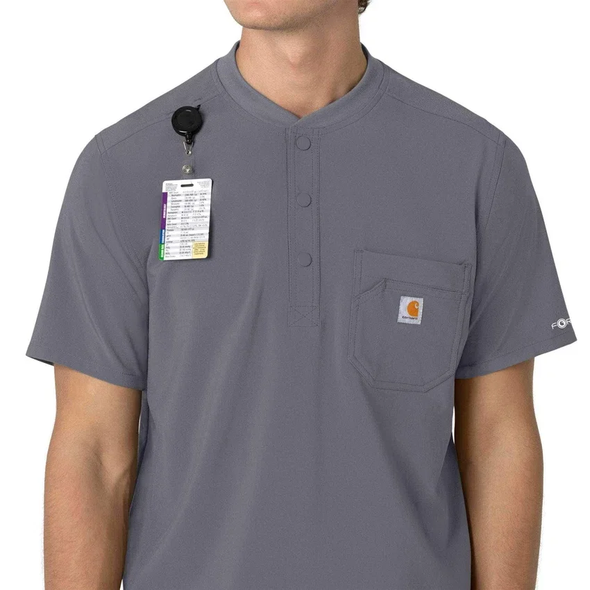 Camiseta panadera Henley para hombre Force Cross-Flex