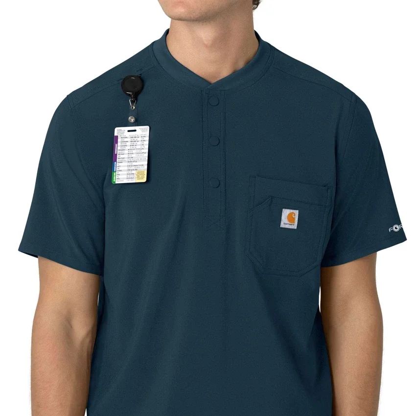 Camiseta panadera Henley para hombre Force Cross-Flex