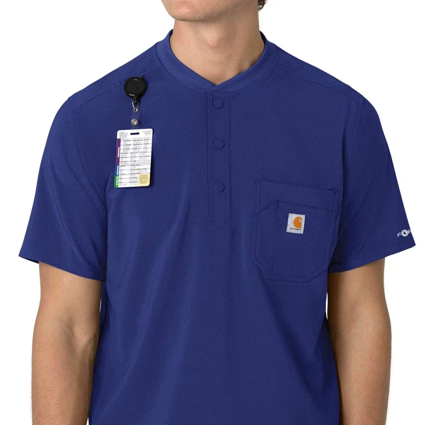 Camiseta panadera Henley para hombre Force Cross-Flex
