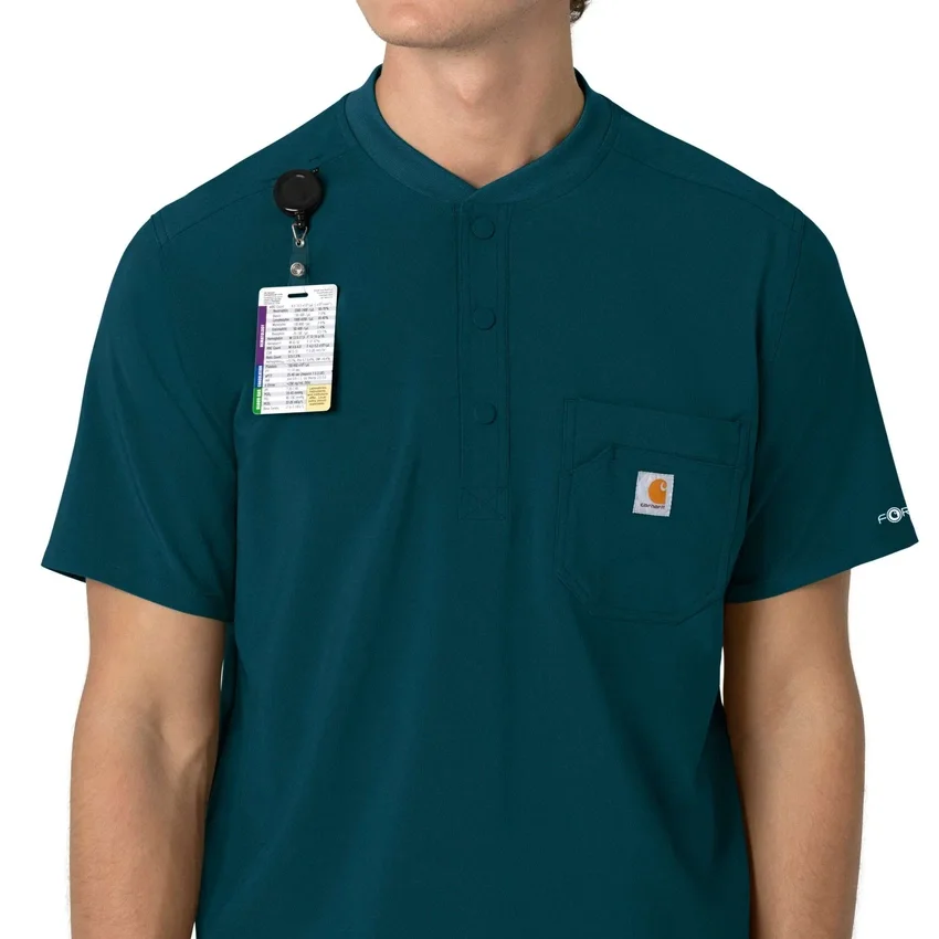 Camiseta panadera Henley para hombre Force Cross-Flex