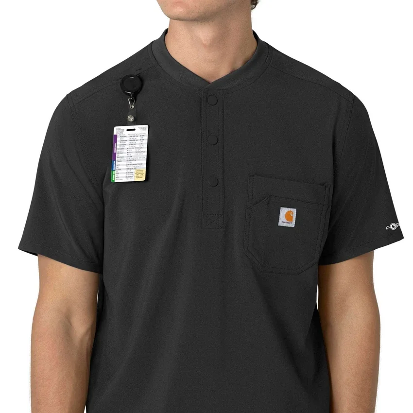Camiseta panadera Henley para hombre Force Cross-Flex