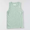 Camiseta sin mangas de mujer de Tencel, ligera y transpirable, con tejido acanalado