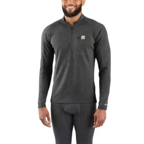 Camiseta térmica de media cremallera para hombre - Carhartt Force® - Peso medio - Poliéster y lana