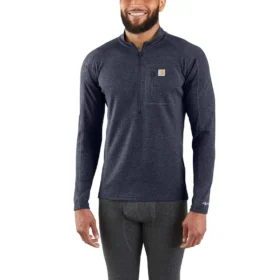 Camiseta térmica de media cremallera para hombre - Carhartt Force® - Peso medio - Poliéster y lana