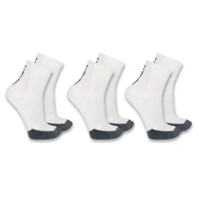 Carhartt Force® Calcetines cortos de media caña con logotipo, peso medio, paquete de 3