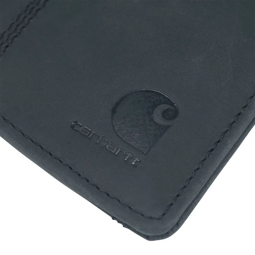 Cartera con bolsillo delantero de piel de silla de montar