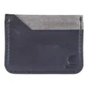 Cartera con bolsillo delantero de piel patinada