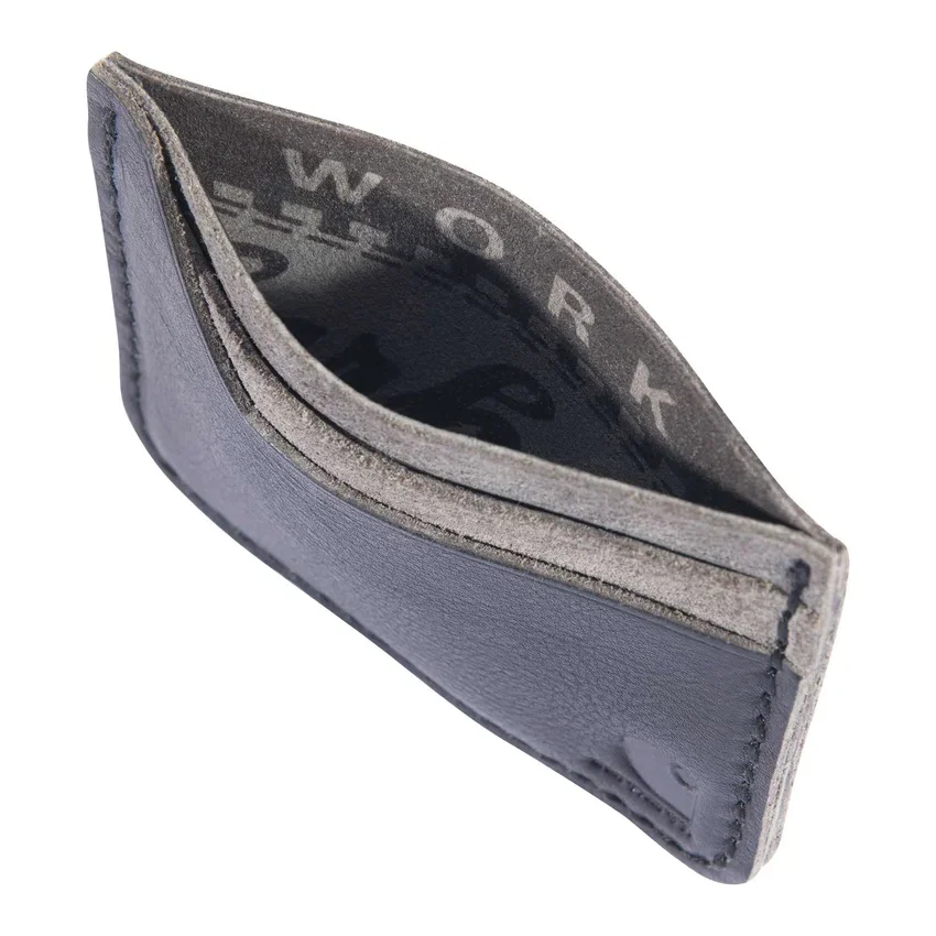 Cartera con bolsillo delantero de piel patinada