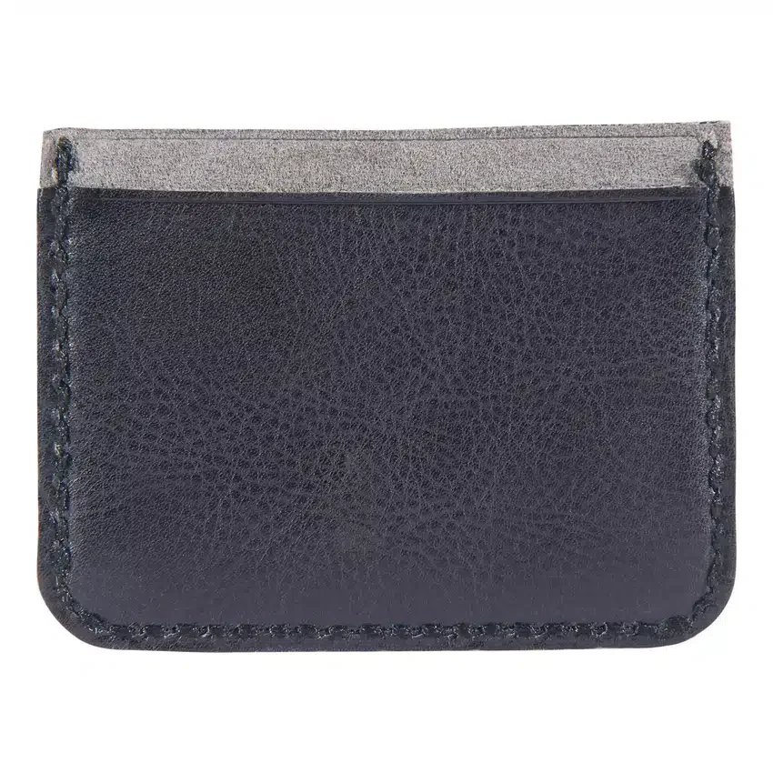 Cartera con bolsillo delantero de piel patinada