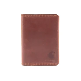 Cartera doble de cuero de estilo artesanal