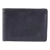 Cartera plegable de cuero patinado