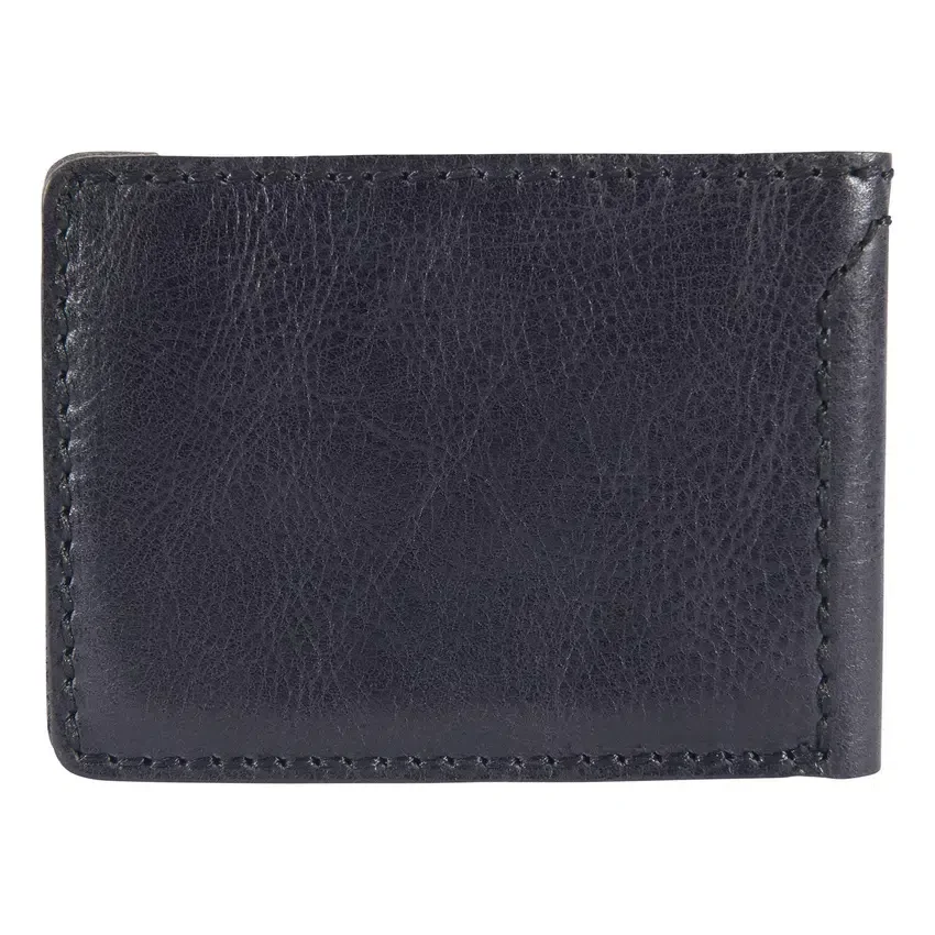 Cartera plegable de cuero patinado