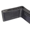 Cartera plegable de cuero patinado