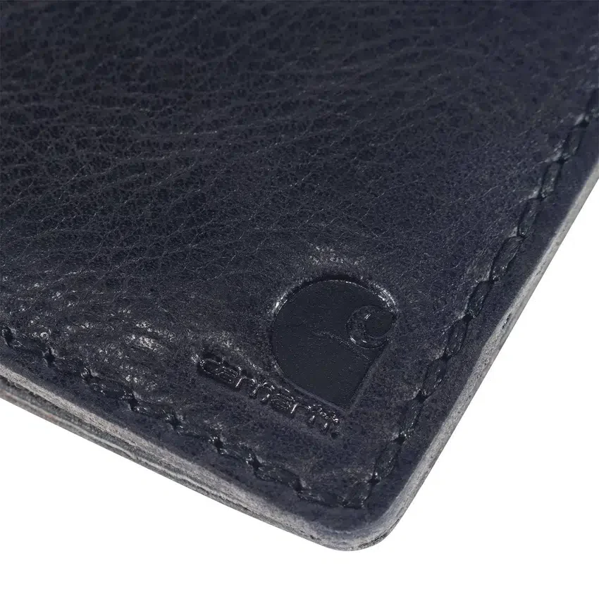 Cartera plegable de cuero patinado