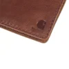 Cartera plegable de cuero patinado