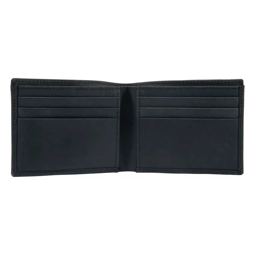 Cartera plegable de dos compartimentos de cuero de silla de montar