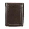 Cartera tríptica de piel granulada
