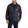 Chaleco de cuello alto para hombre, de Washed Duck y forrado de sherpa