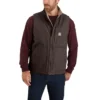Chaleco de cuello alto para hombre, de Washed Duck y forrado de sherpa
